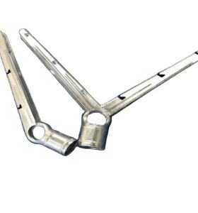 Galvanized V-Shaped Barbed Wire Arms - Factory Price for Razor Wire Fences