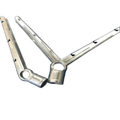 Galvanized V-Shaped Barbed Wire Arms - Factory Price for Razor Wire Fences