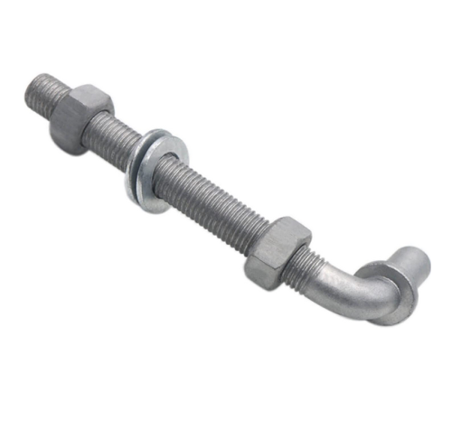 Dedicated Guardrail Fence Bending Hook Screw | J-Type Anchor Bolt for Heavy-Duty Security