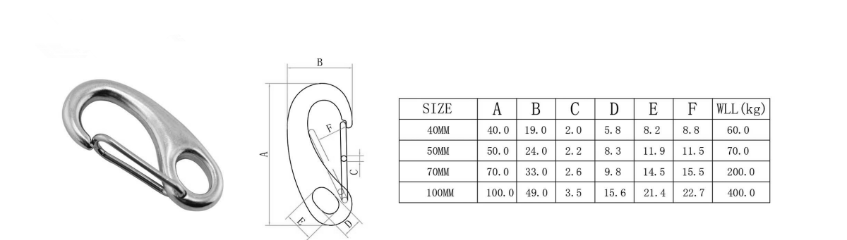 ,Terada Egg Shape Spring Hook AISI316 Stainless Steel Material for Wire Rope Project Accessories | China Factory Price