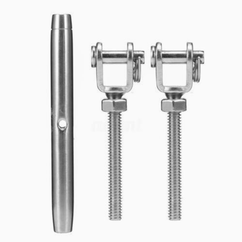 Stainless Steel Turnbuckle M6 Marine Grade 316  Jaw Wire Rope Fork Rigging Screw|Bottle Screws