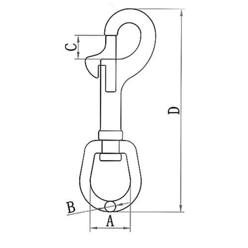 Stainless Steel Dog Leash Snap Hooks Elliptical Single Head For Dog Leash Nylon Cable | Swivel Snap Hook China Factory Wholesale Price