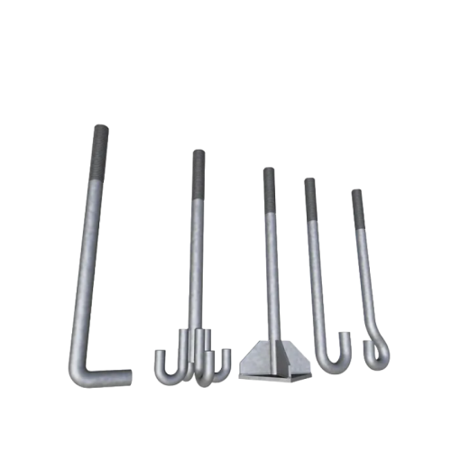Concrete Construction Galvanized L Hook Foundation Anchor Bolts With Nut And Washer