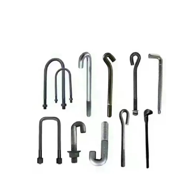Concrete Construction Galvanized L Hook Foundation Anchor Bolts With Nut And Washer