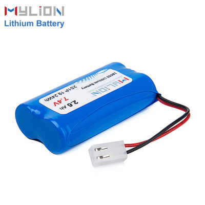 7.4V2600mAh Lithium ion battery pack