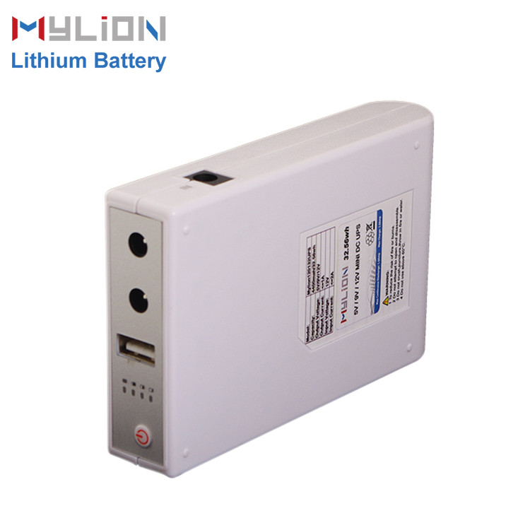 Mylion 5V&9V&12V 1A 32.56Wh lithium ion backup battery mini ups for