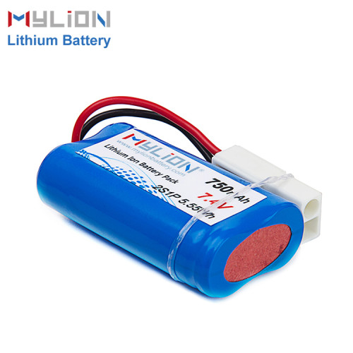 7.4V750mAh Lithium ion battery pack
