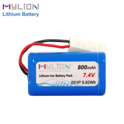 Mylion 7.4V800mAh Lithium ion battery pack