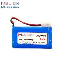 7.4V2000mAh Lithium ion battery pack
