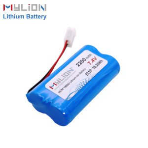7.4V2200mAh Lithium ion battery pack