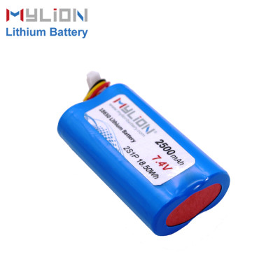 7.4V2500mAh Lithium ion battery pack