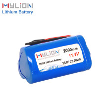 11.1V2000mAh Lithium ion battery pack