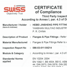 JS FITTINGS has approved by CE certificate again