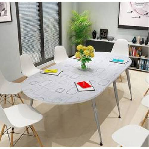 New Oval Table Staff Training Round Table Simple Modern Staff Negotiating Small Reception Table