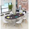 New Oval Table Staff Training Round Table Simple Modern Staff Negotiating Small Reception Table