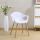 Modern wooden leg plastic backrest chair with armrest