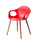 Modern wooden leg plastic backrest chair with armrest