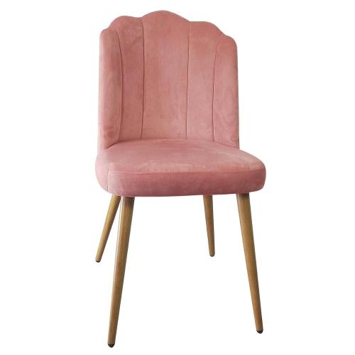Simple high back restaurant velvet fabric chair