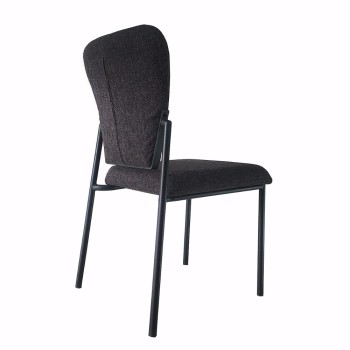 Dining room furniture metal seat frame fabric chair