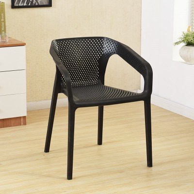 Minimal Comfortable Plastic Backrest Dining Chair