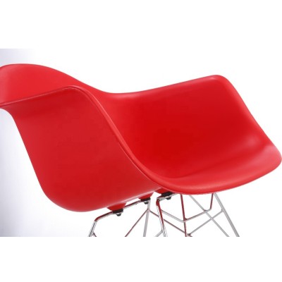 2019 New design plastic rocking chair for living room rocking chair with metal frame and wooden legs