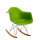 Home Furniture Fancy Plastic Living Room Chair With Steel Frame Rocking Chair