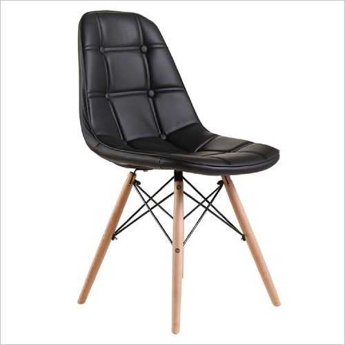 Leisure plastic Garden Chair With Solid Wood Legs Modern Chair