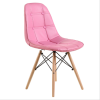 Leisure plastic Garden Chair With Solid Wood Legs Modern Chair