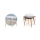 Nordic Style Embedded Double-deck Wood Living Room Tables