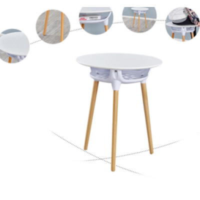 Nordic Style Embedded Double-deck Wood Living Room Tables