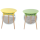 Nordic Style Embedded Double-deck Wood Living Room Tables