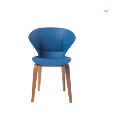 High back solid wooden office chair