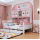 Colorful Princess Kids Bedroom Furniture Girls and Boys Bed with Bookshelf