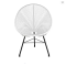China Outdoor /indoor acapulco weave ege garden chair on black frame, White