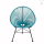 China Outdoor /indoor acapulco weave ege garden chair on black frame, White