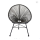 China Outdoor /indoor acapulco weave ege garden chair on black frame, White