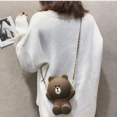 Cute Bear Shape Women Cross Shoulder Bag