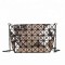 Wholesale Woman Style Cream PU Leather Geometric Shoulder Chain Bag Handbag
