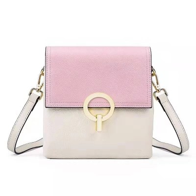 New Style Bag Ring Lock Small Ck Diagonal Span Single Shoulder Fashion Versatile Leather Bag