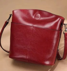 Pure Color Leather Cross Bag for Ladies