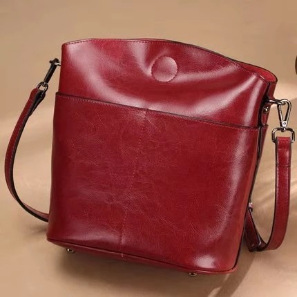 Pure Color Leather Cross Bag for Ladies
