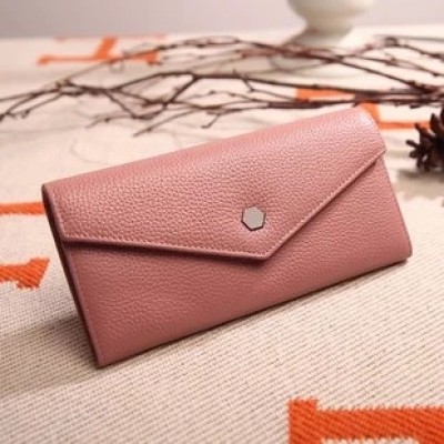 Fashionable New Lady Leather Medium Length Purse Cowhide