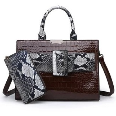 Woman Pure Color Handbags with Embossing