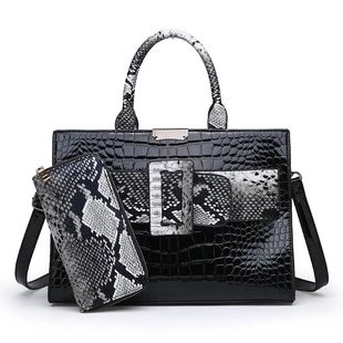 Woman Pure Color Handbags with Embossing
