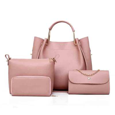 PU Leather Ladies Handbags 4 Pieces Set Women Bag for Work Made in China