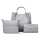 PU Leather Ladies Handbags 4 Pieces Set Women Bag for Work Made in China