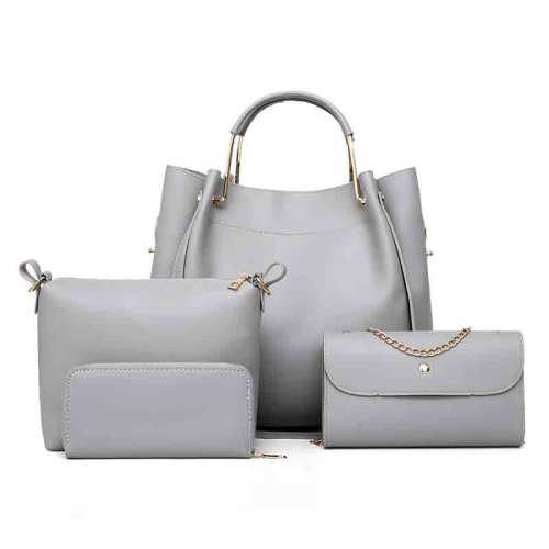 PU Leather Ladies Handbags 4 Pieces Set Women Bag for Work Made in China