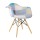 Patchwork Fabric Arm plastic and fabric Chair beech wooden legs
