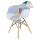Patchwork Fabric Arm plastic and fabric Chair beech wooden legs
