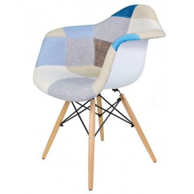 Patchwork Fabric Arm Chair